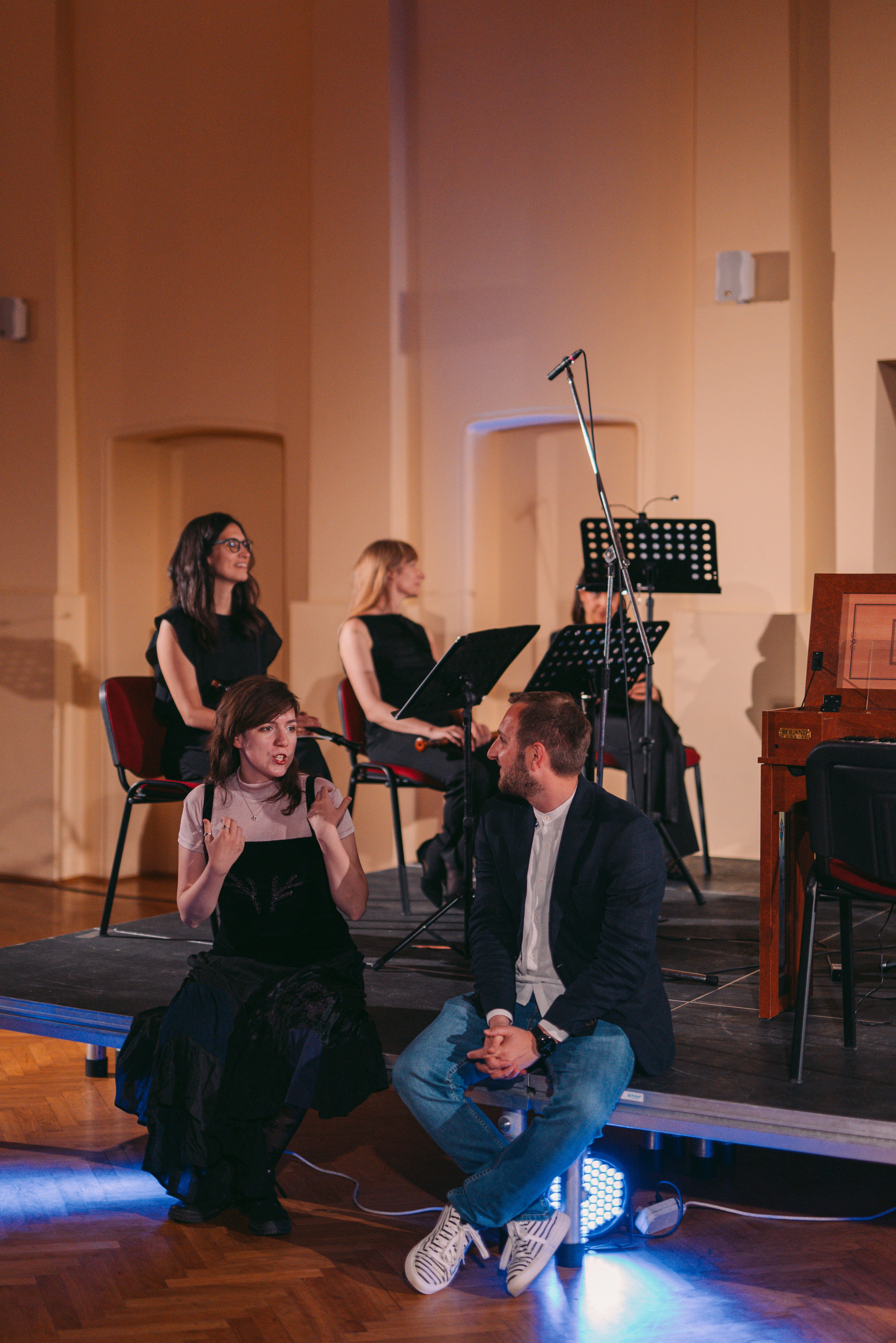 Shared bow after the performance of The Bridge Cantata