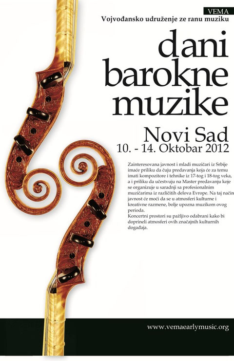 Poster festivala Dani barokne muzike u Novom Sadu 2012