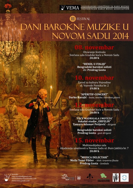 Poster festivala Dani barokne muzike u Novom Sadu 2014